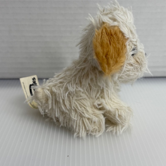 Scruffies 4" Mini Tan White Shaggy Dog Plush Puppy Stuffed Toy Animal Shitzu - Picture 4 of 7